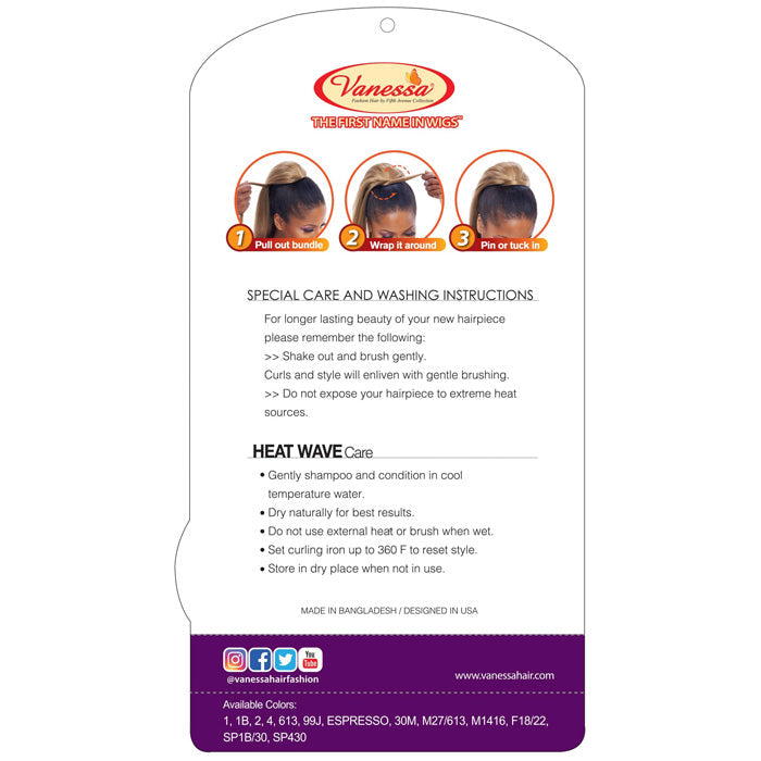 Vanessa Drawstring Ponytail With Bundle Wrap Express Curl - STB ABIS Alexwigs