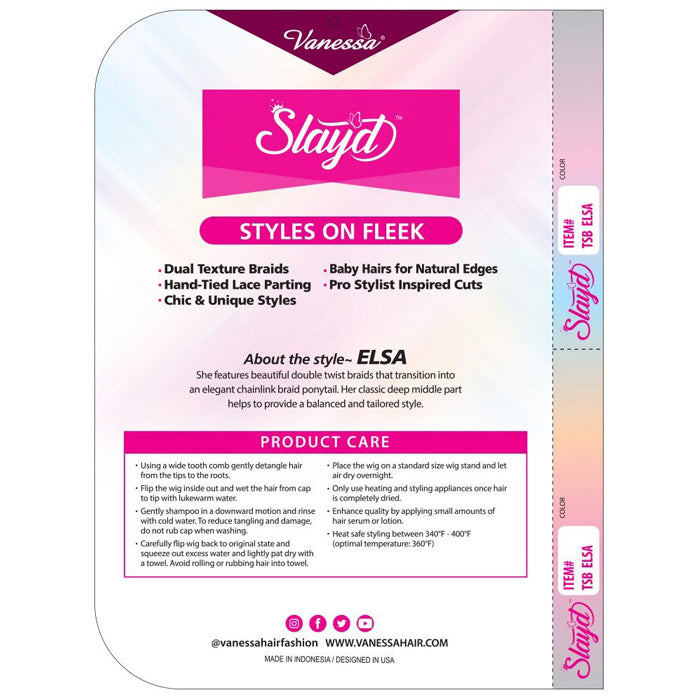 Vanessa Slayd Dual Texture Braid Lace Front Wig - ELSA Alexwigs