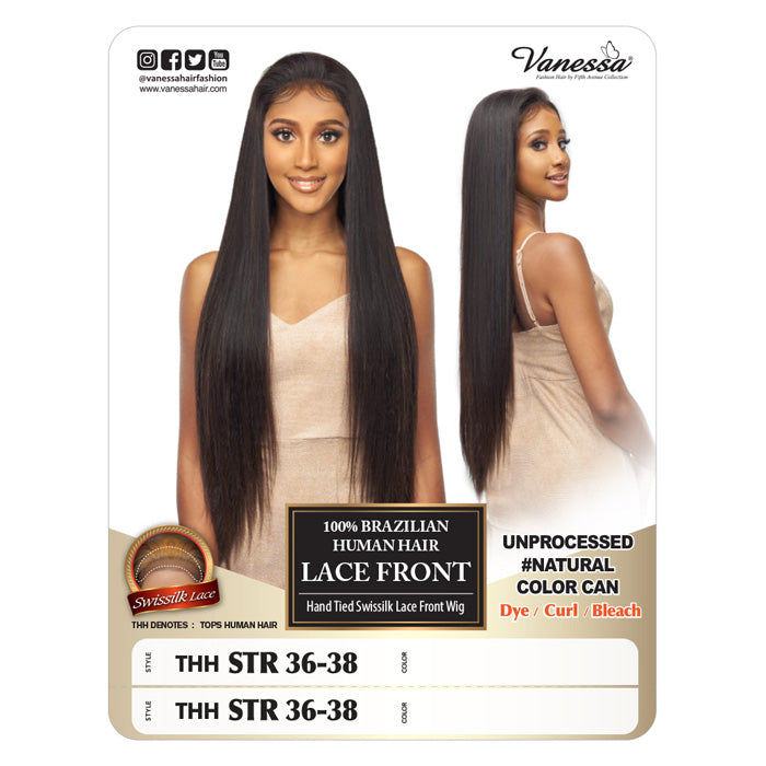 Vanessa 100% Brazilian Human Hair Lace Front Wig - THH STR 36-38 Alexwigs
