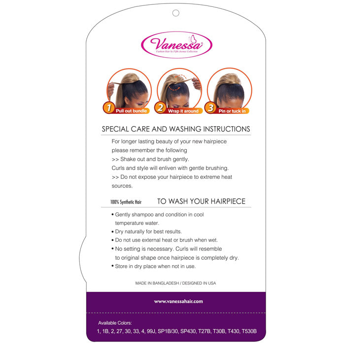 Vanessa Drawstring With Bundle Wrap Express Curl Ponytail - STB MEDOW Alexwigs