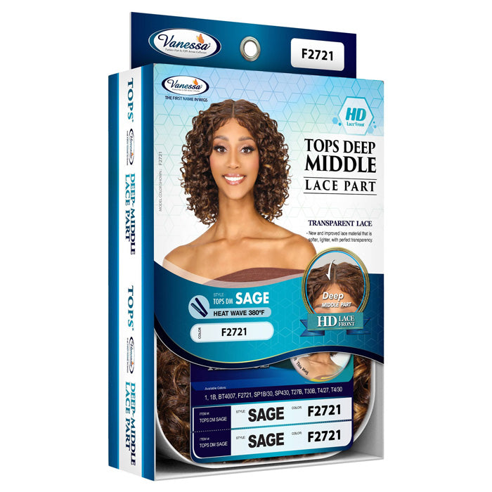 Vanessa Top Lace HD Lace Front Part Wig - TOPS DM SAGE Alexwigs