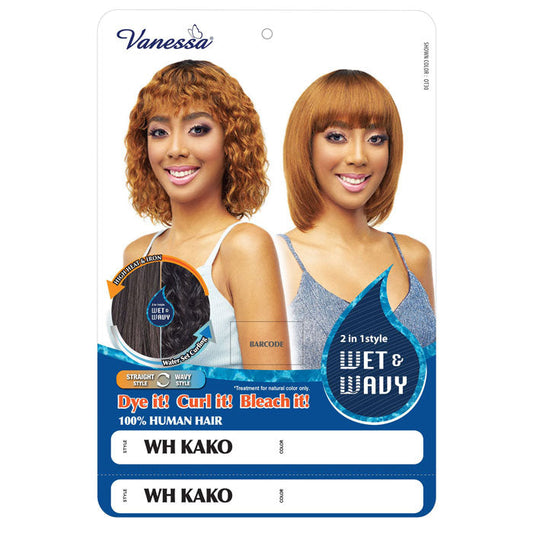 Vanessa 100% Human Hair Wet & Wavy Wig - KAKO Alexwigs