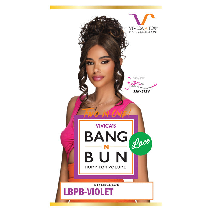 Vivica A Fox Lace Part Bang & Bun - LBPB-VIOLET