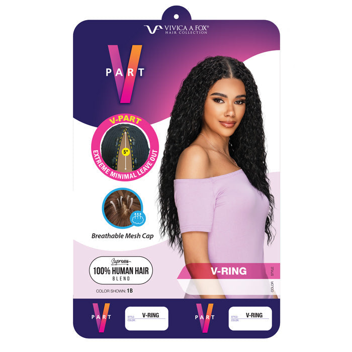 Vivica A Fox 100% Human Hair Blend V-Part Wig - V-RING