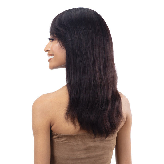 Shake-N-Go Girlfriend 100% Virgin Human Hair Curtain Bang Wig - STRAIGHT Alexwigs