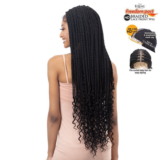 Freetress Equal Braided Freedom Part HD Lace Front Wig - KNOTLESS BOHO BOX Alexwigs