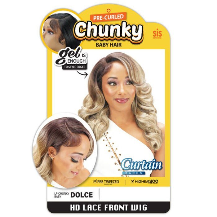 Zury Sis Chunky Pre-Tweezed HD Lace Front Wig - DOLCE - Curtain Bang