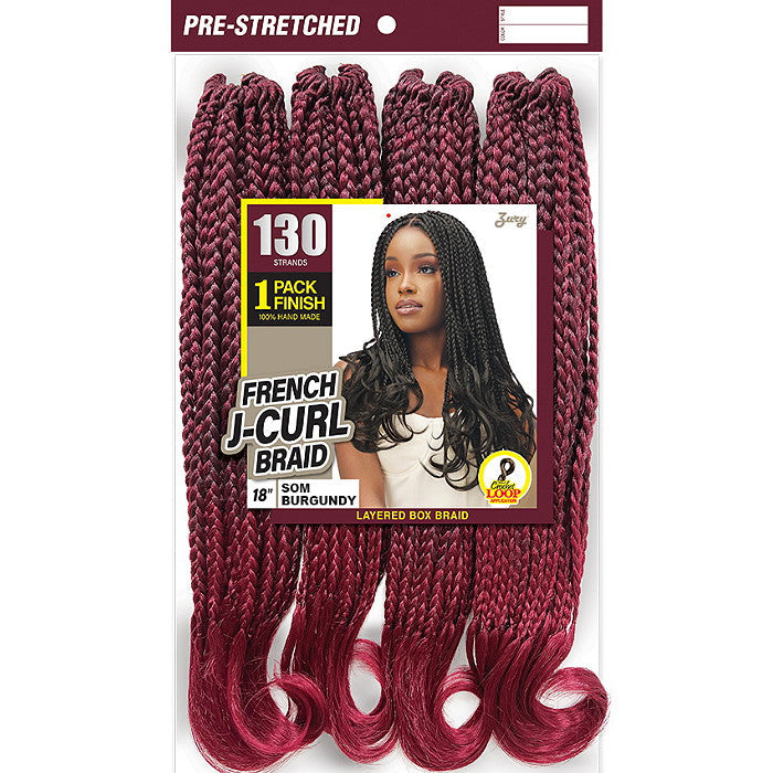 Zury Sis Loop Crochet Braids 100% Hand-Made - FRENCH J CURL BRAID 18" 130 STRANDS Alexwigs