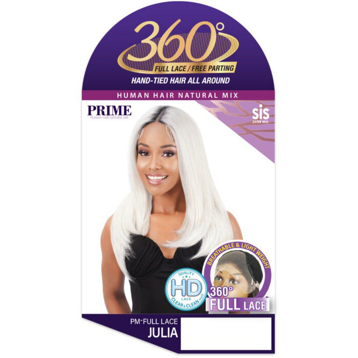 Zury Sis 360 Full Lace All Around Human Hair Blend HD Lace Front Wig - JULIA