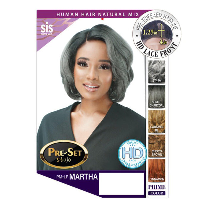 Zury Sis Human Hair Blend HD Lace Front Wig - PM LF MARTHA Alexwigs