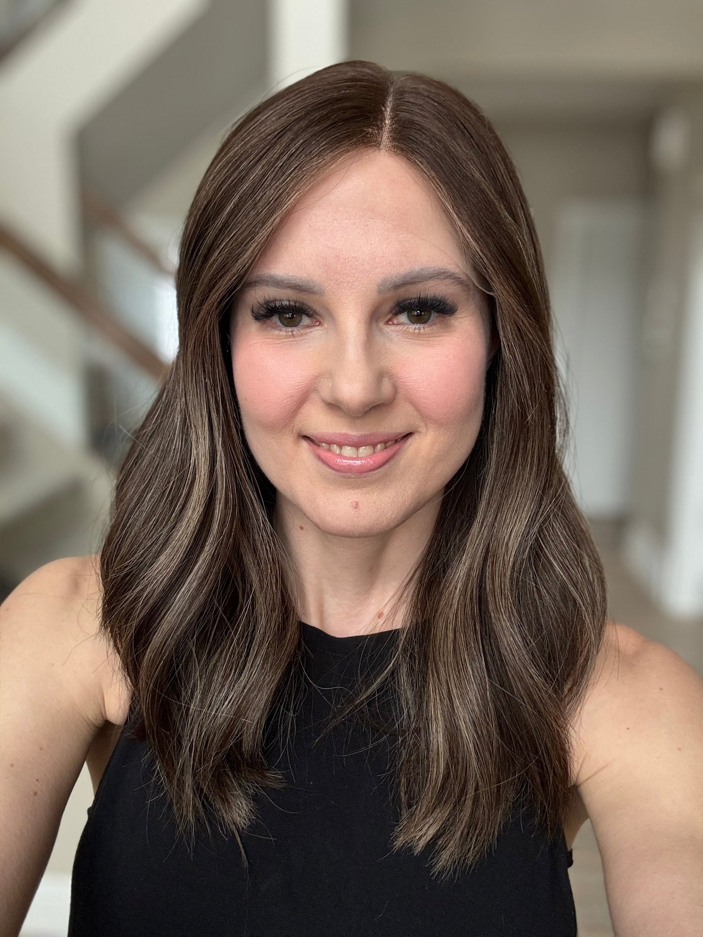 19" Monica LOB Comfort Cap Lace Top Wig (S) Alexwigs