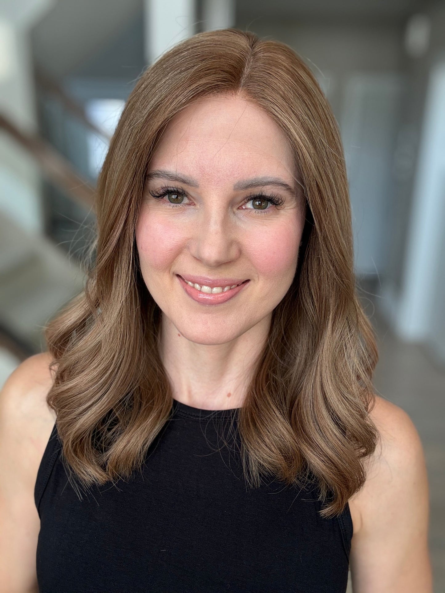 18" Justine LOB Comfort Cap Lace Top Wig (M) Alexwigs