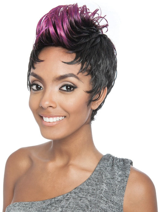 Brown Sugar Human Hair Mix Stylist Wig BST104 PUNK Alexwigs