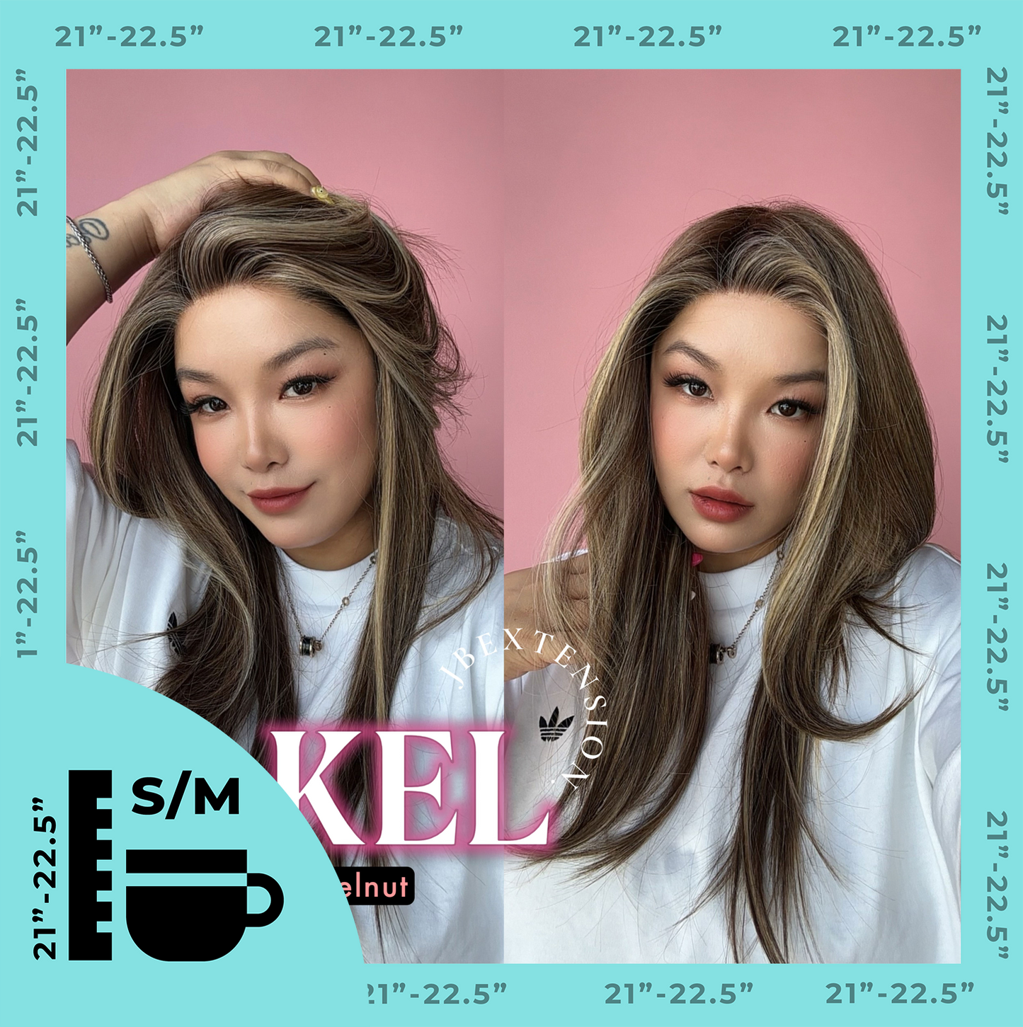[PRE-ORDER] JBEXTENSION 22 Inches Hazelnut Blonde Highlight Pre-Cut Snowflake Lace Frontlace Glueless Wig KEL HAZELNUT【PERMATEASE】【BENDY EAR TABS】 Alexwigs