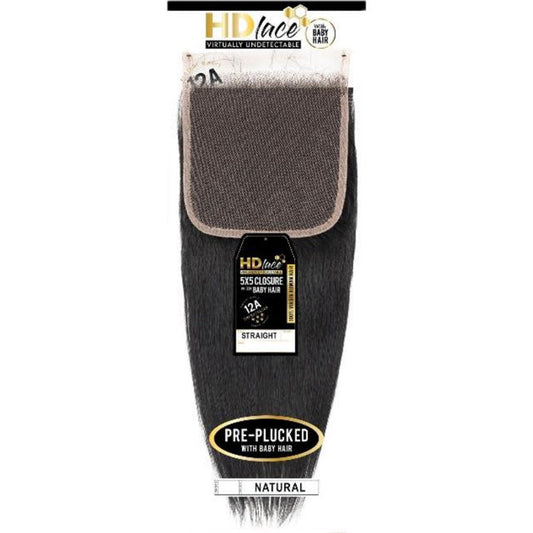 Sensationnel 12A 100% Virgin Human Hair 5X5 HD Lace Closure - STRAIGHT 10 Alexwigs