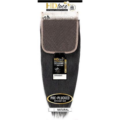 Sensationnel 12A 100% Virgin Human Hair 5X5 HD Lace Closure - STRAIGHT 18 Alexwigs