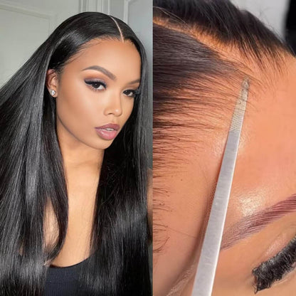 13x4 HD Lace Frontal Wigs Pre Plucked Glueless Straight Human Hair Wigs For Black Women Alexwigs