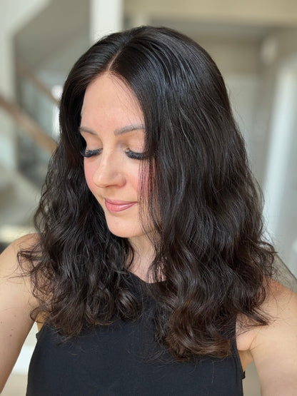 18" Zara Wavy Luxury Cap Lace Top Wig (XS) Alexwigs