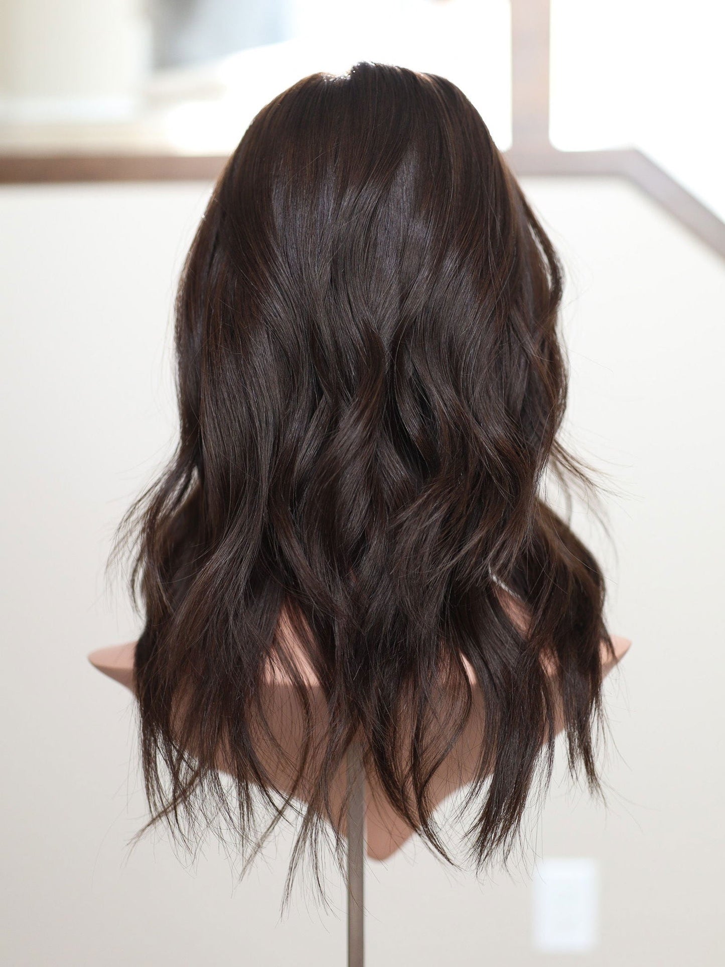 18" 9x9 Dark Brown Silk Top Topper (FINAL SALE) Alexwigs