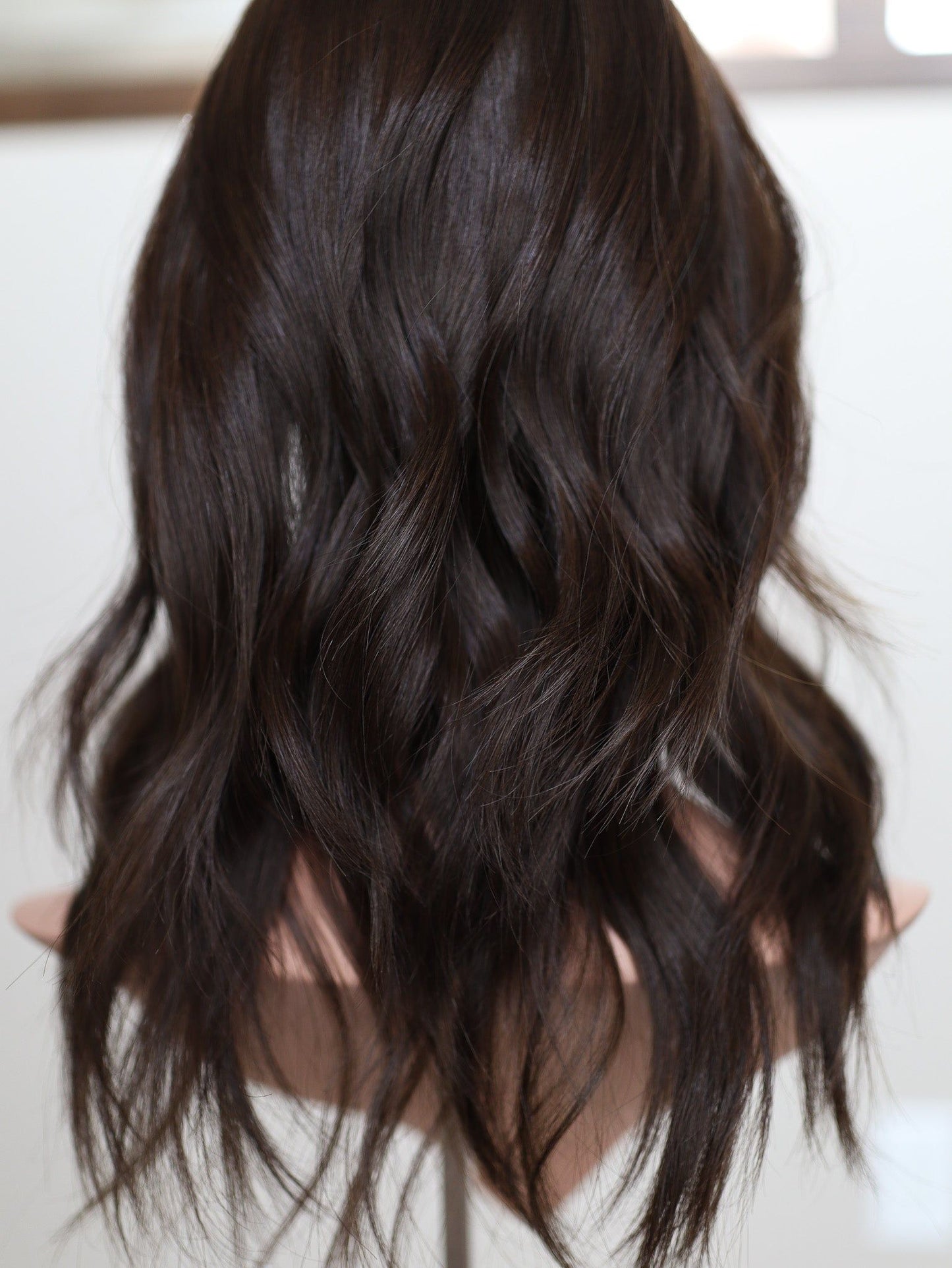 18" 9x9 Dark Brown Silk Top Topper (FINAL SALE) Alexwigs