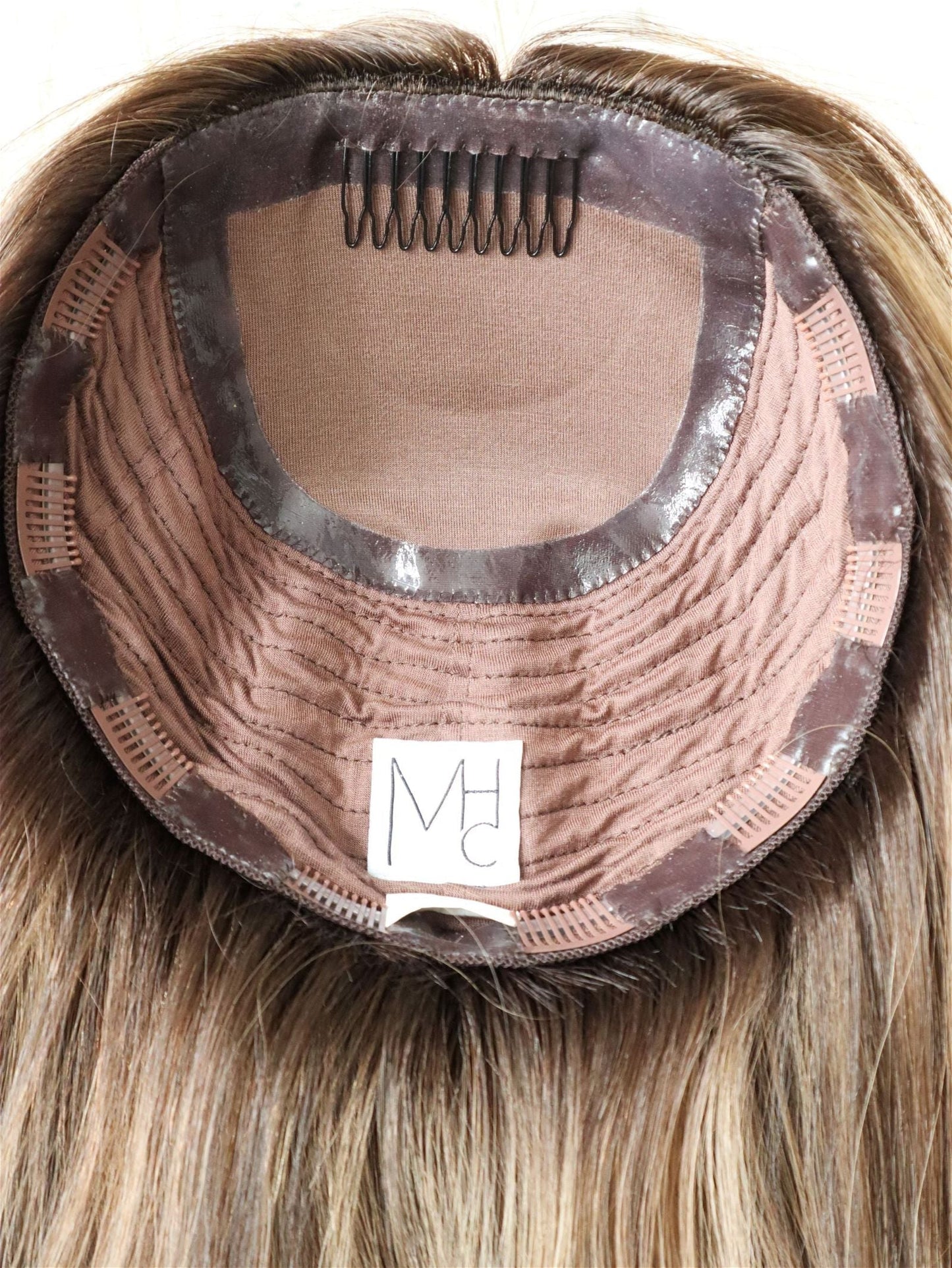 18" 9x9 Dark Brown Silk Top Topper (FINAL SALE) Alexwigs
