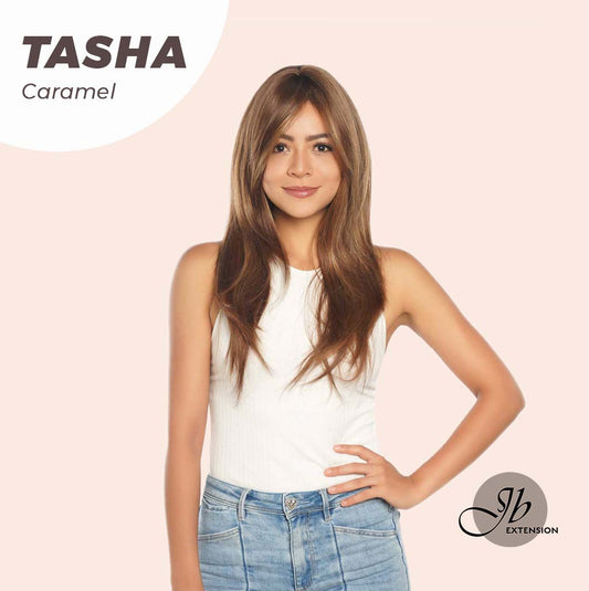 JBEXTENSION 24 Inches Wolf Cut Caramel Women Wig With Bangs TASHA CARAMEL Alexwigs