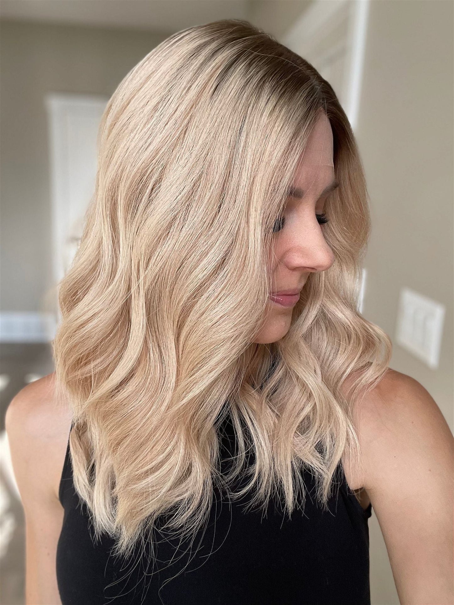 19" Rory Lob Comfort Cap Silk Top Wig (M) Alexwigs