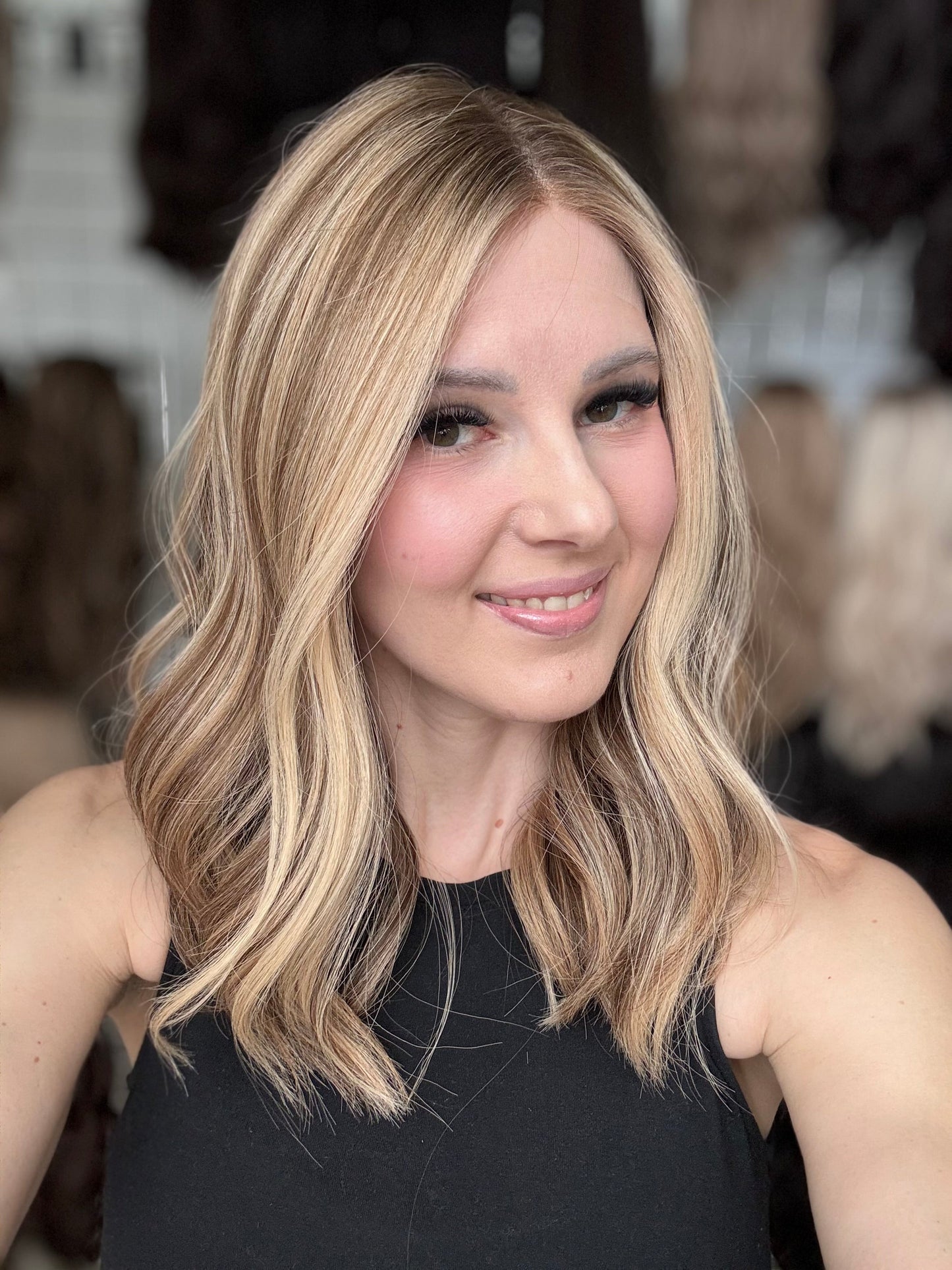 18" Anniston LOB Comfort Cap Lace Top Wig (S) Alexwigs