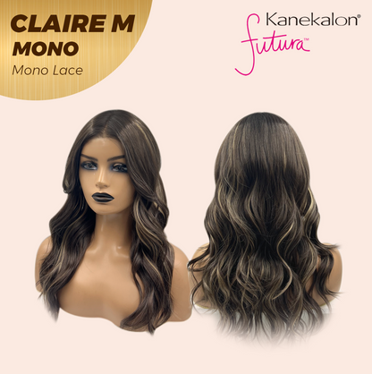 [PRE-ORDER] JBEXTENSION CLAIRE MONO Partial Monofilament Wig 22 Inches Brown With Highlight Partial Mono Lace Glueless Wig CLAIRE MONO【BENDY EAR TABS】 Alexwigs