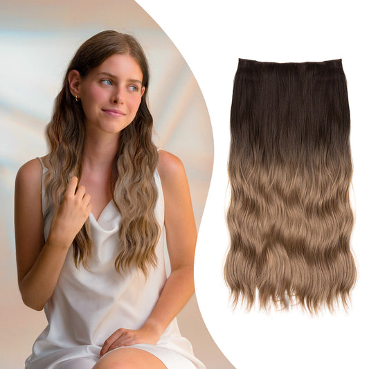 20" Hair Extensions Clip-in Body Wave 160g BALAYAGE BLONDE Alexwigs