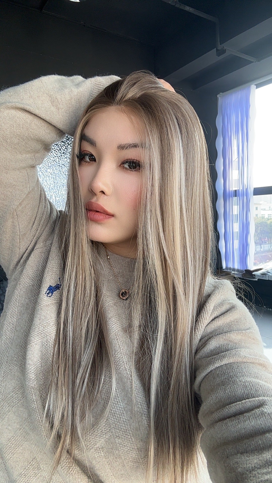 [PRE-ORDER] JBEXTENSION 22 Inches Mix Blonde Straight Fiber X, Tangle Less Pre-Cut Free Part Frontlae Glueless Wig GIOVANNA Alexwigs