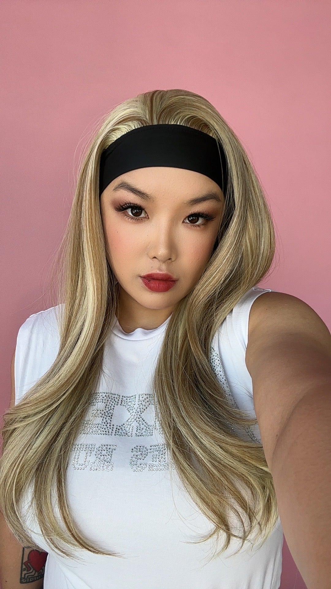 JBEXTENSION 24 Inches Long Curly Hair Blonde Headband Wig SPIKE WAVE HAIR - BLONDE Alexwigs