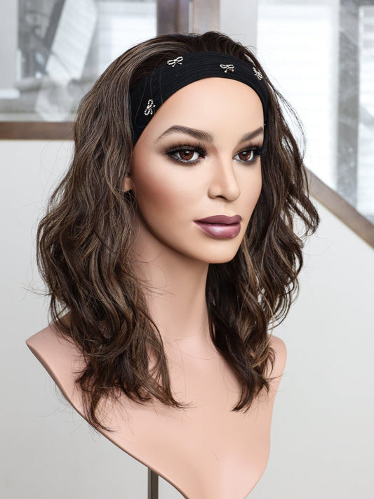 20" Jennifer Wavy Bandfall Active Wig (M) Alexwigs