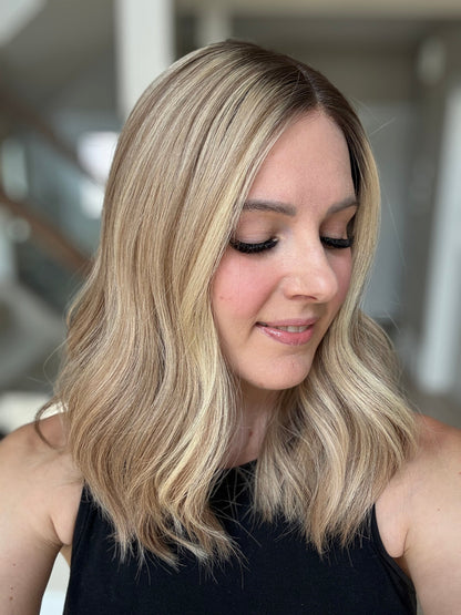 18" Olivia LOB Comfort Cap Silk Top Wig (S) Alexwigs