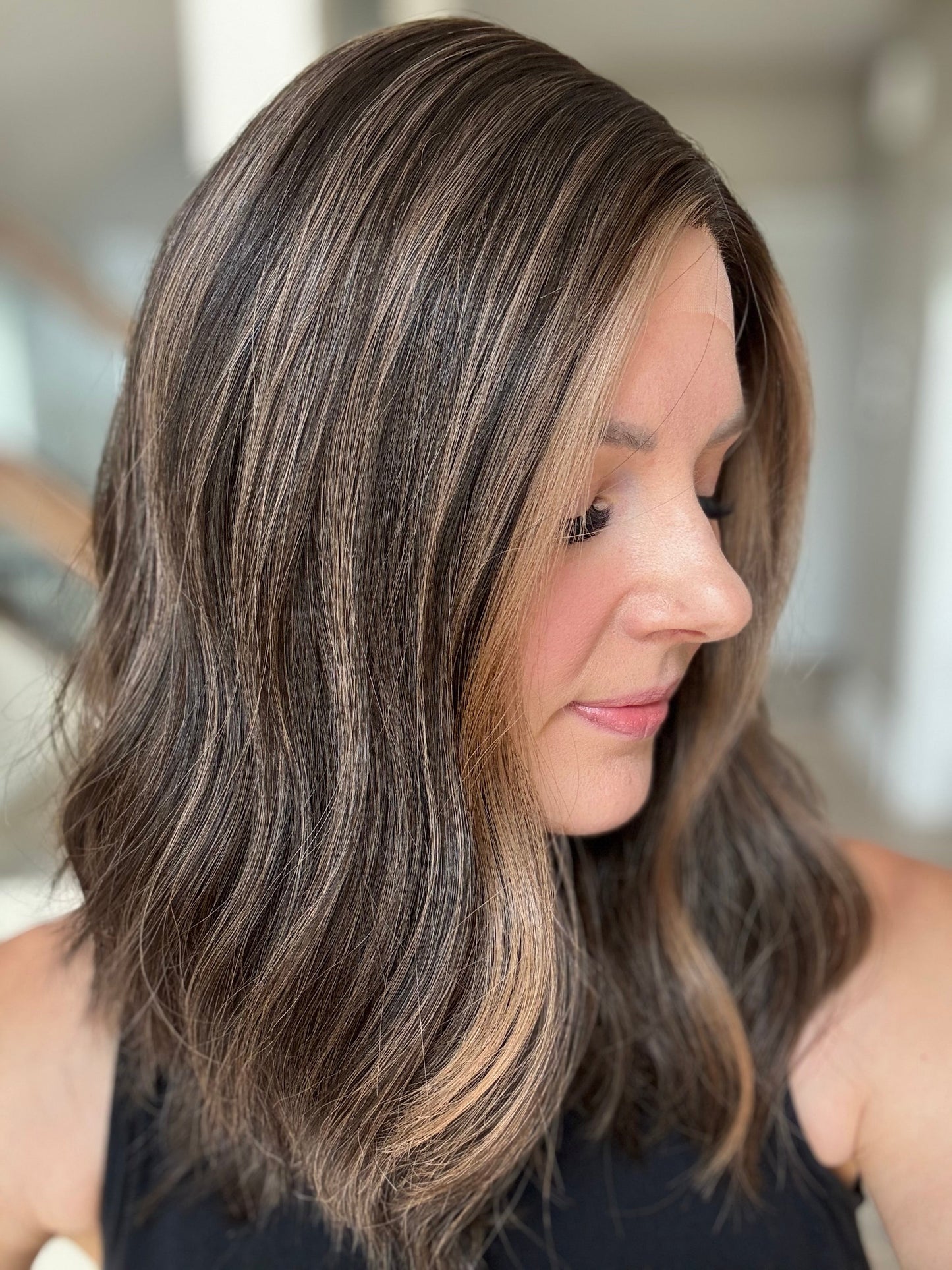 18" Liv LOB Comfort Cap Silk Top Wig (S) Alexwigs