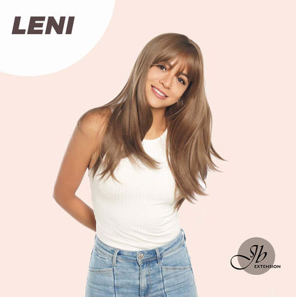 JBEXTENSION 22 Inches Brown Fashion Wig With Bangs LENI Alexwigs