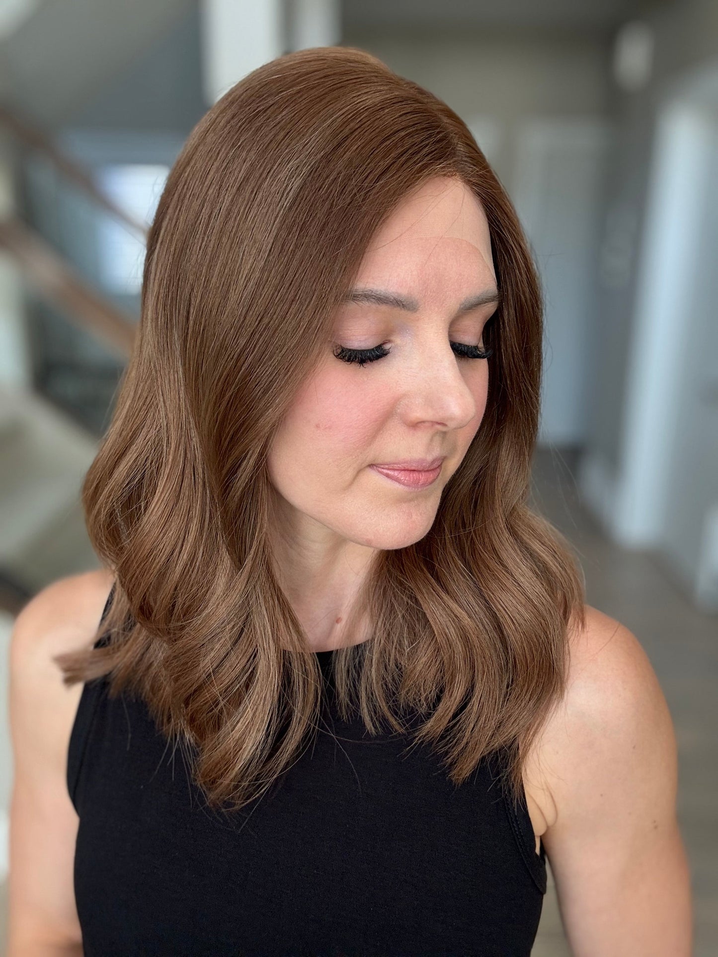 18" Christina LOB Comfort Cap Lace Top Wig (M) Alexwigs