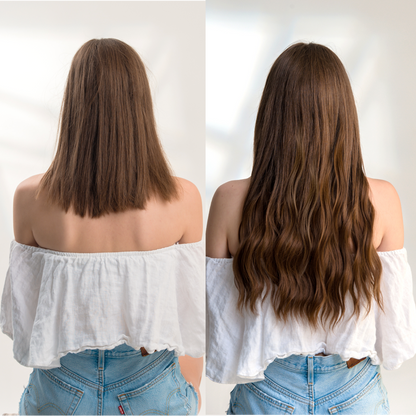 20" Hair Extensions Clip-in Body Wave 160g PURE COLOUR Alexwigs