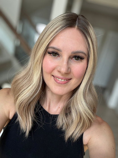 18" Olivia LOB Comfort Cap Silk Top Wig (M) Alexwigs