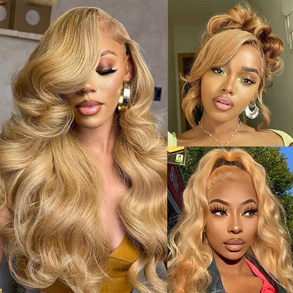 #27 Colored Lace Front Wigs For Women 13*4 HD Lace Straight & Body Wave Human Hair Wigs Alexwigs