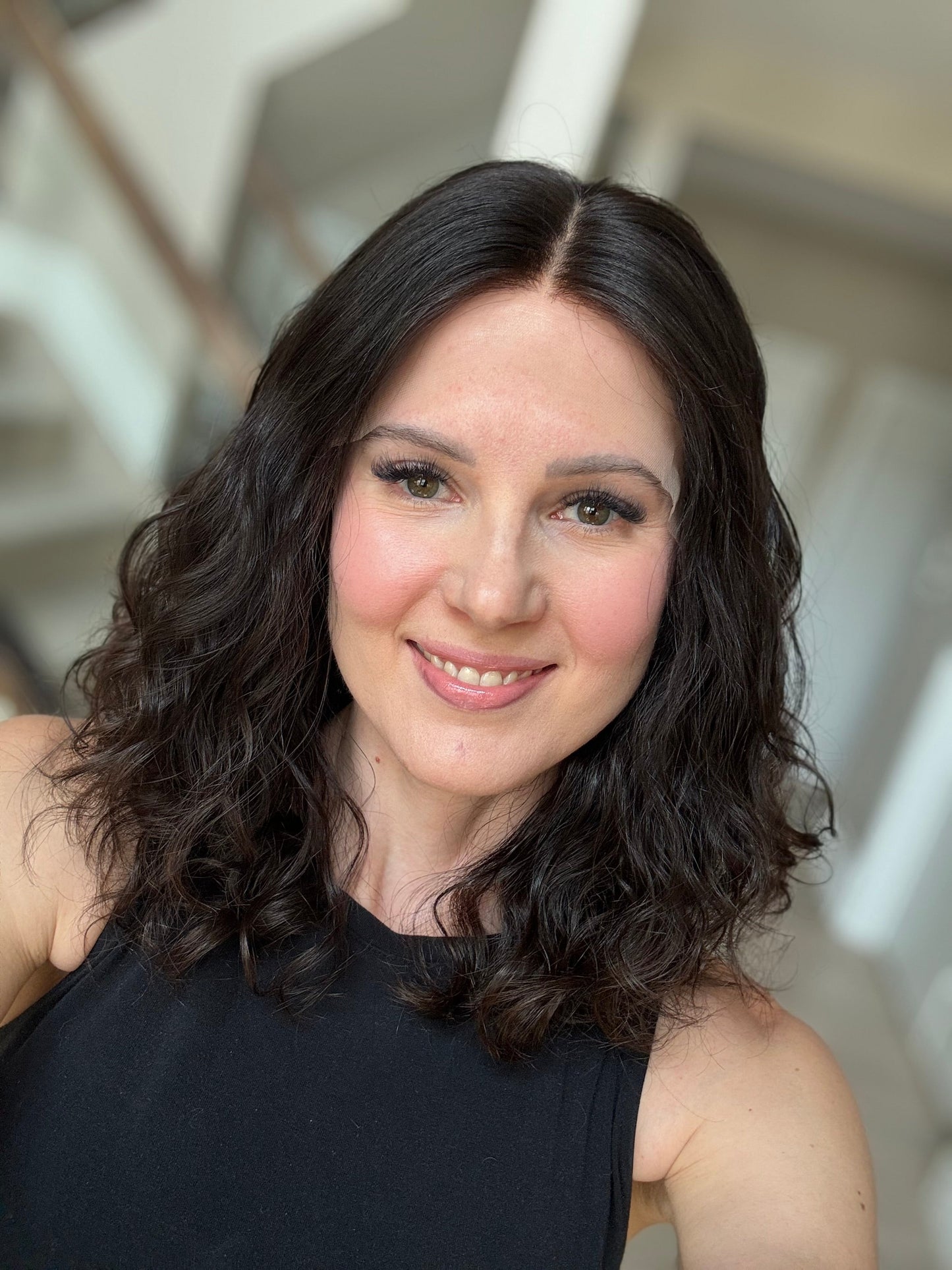 16" Mira Wavy Luxury Cap Lace Top Wig (S) Alexwigs