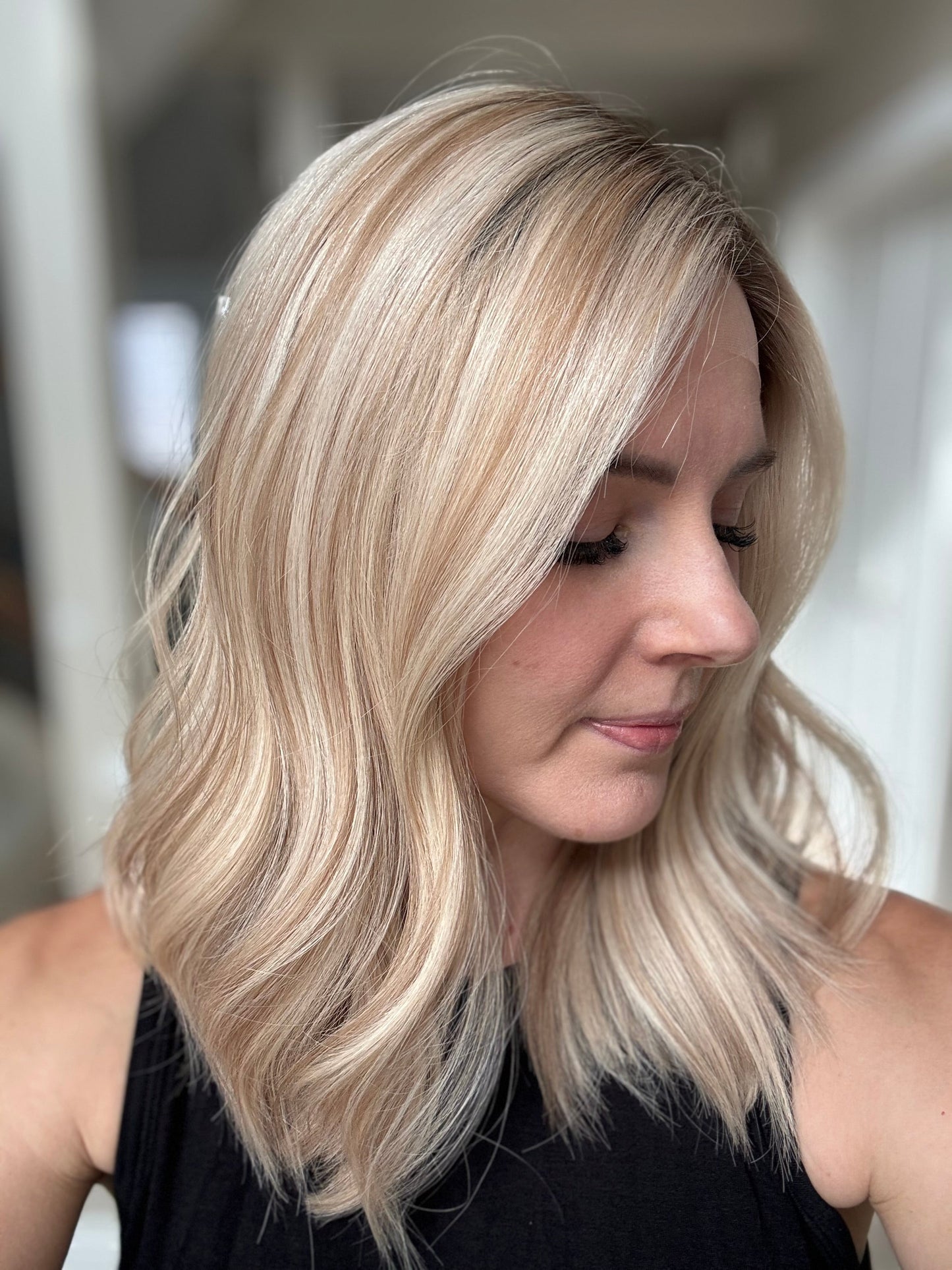 18" Katie LOB Comfort Cap Lace Top Wig (S) Alexwigs