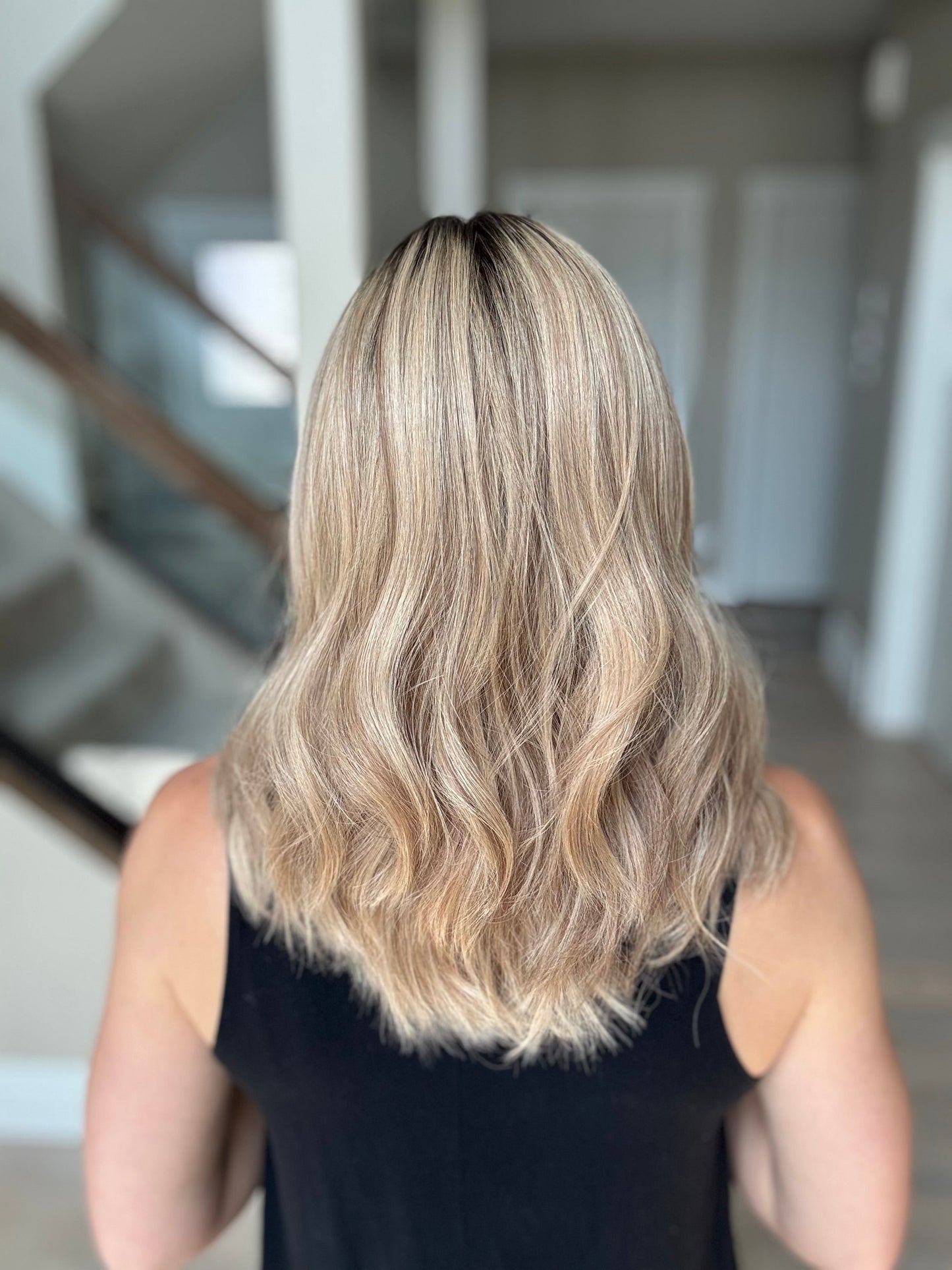 18" Olivia LOB Comfort Cap Silk Top Wig (M) Alexwigs