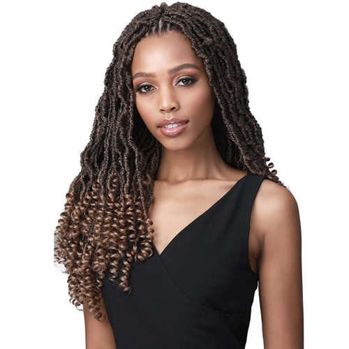Bobbi Boss Pre-Made Loop Crochet Braid - NU LOCS CURLY TIPS 18" 2X Alexwigs