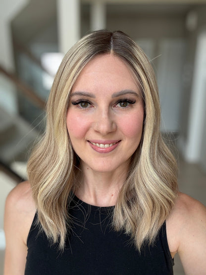 18" Olivia LOB Comfort Cap Silk Top Wig (S) Alexwigs