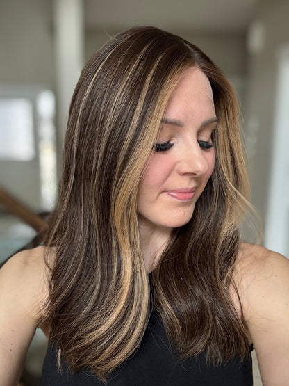 20" Gabriella LOB Comfort Cap Silk Top Wig (S) Alexwigs