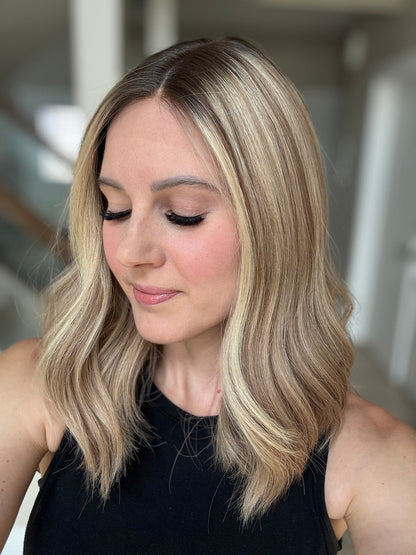 18" Olivia LOB Comfort Cap Silk Top Wig (S) Alexwigs