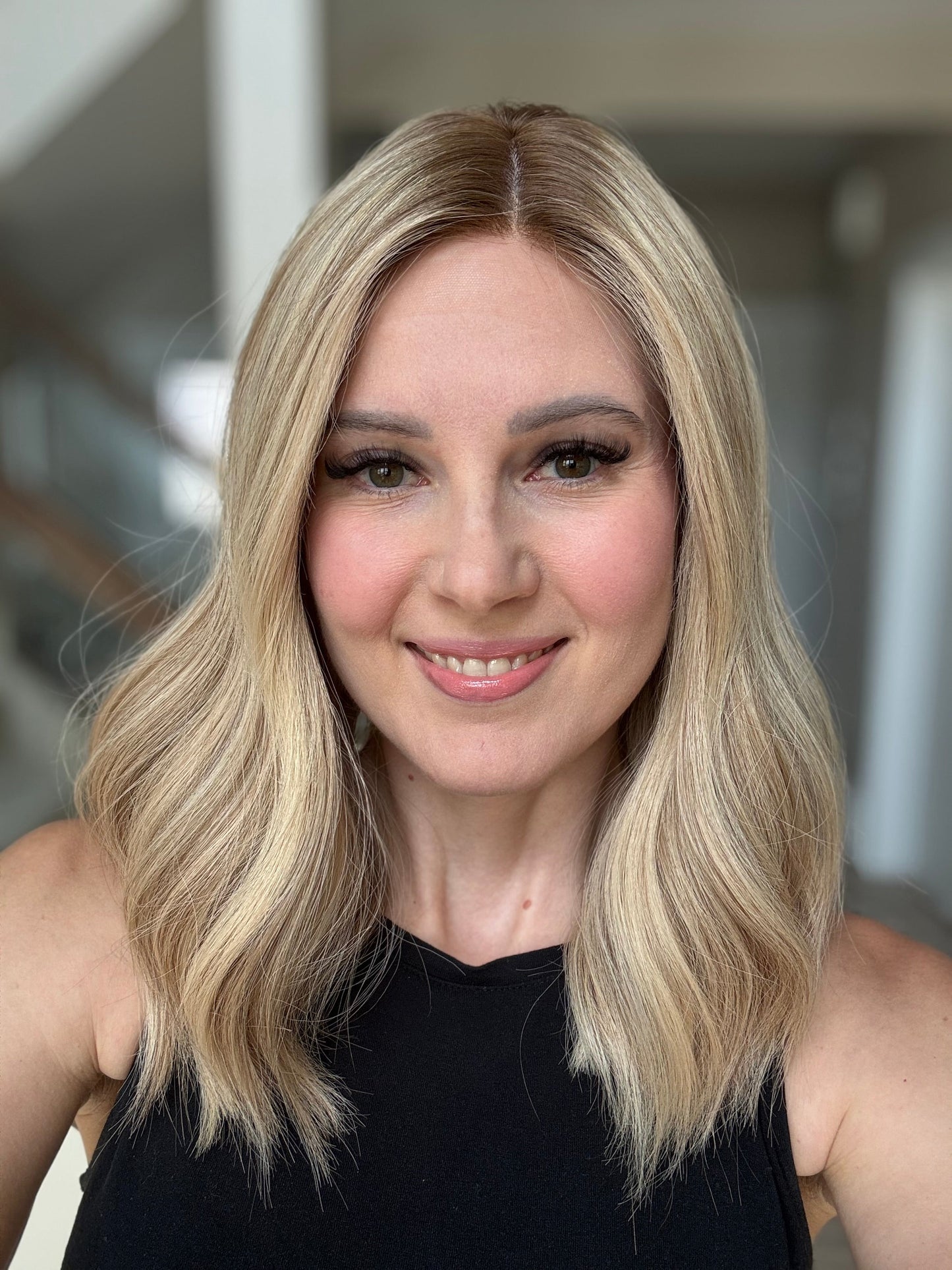 18" Cara LOB Comfort Cap Silk Top Wig (S) Alexwigs