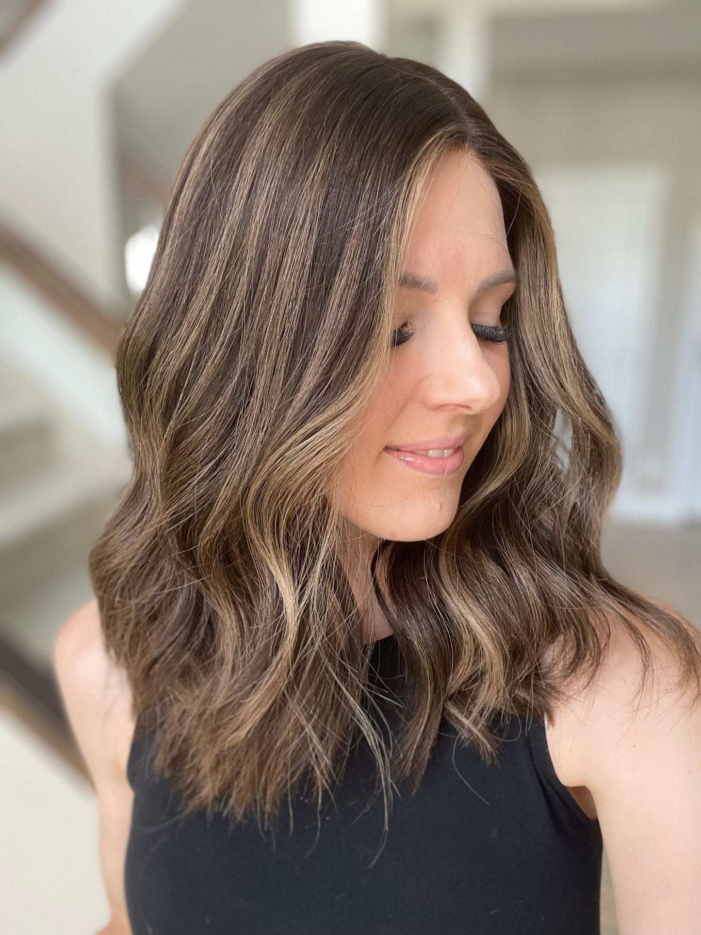 18" Mia Lob Comfort Cap Silk Top Wig (S) Alexwigs