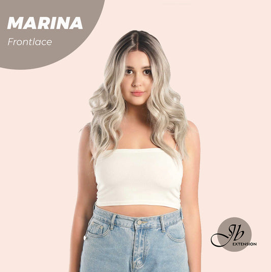 JBEXTENSION 20 Inches Silver Color Wave Pre-Cut Frontlace Glueless Wig MARINA Alexwigs